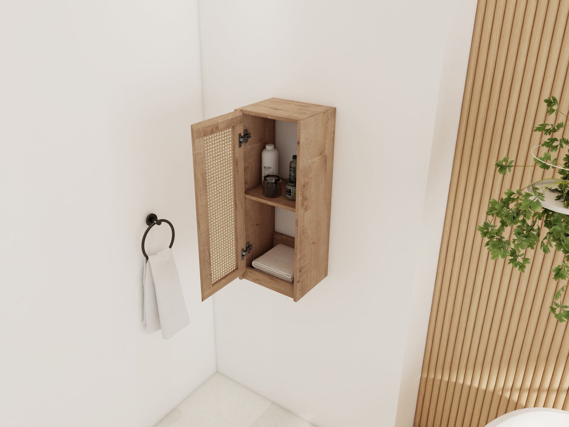12' Bathroom Side Cabinet,Soft Close Doors,Float Mounting Design,(KD - Packing) - 1st Choice Furniture Direct