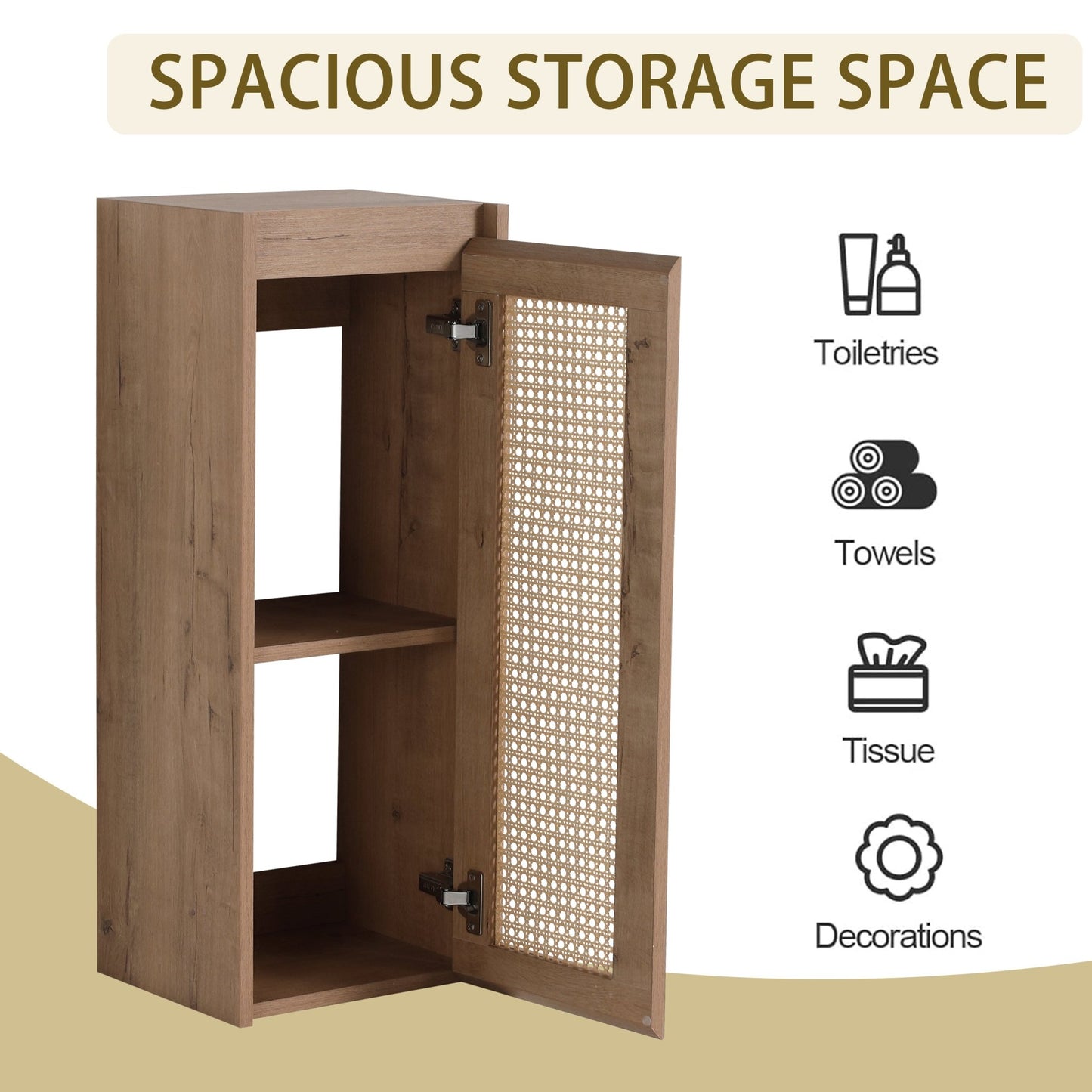 12' Bathroom Side Cabinet,Soft Close Doors,Float Mounting Design,(KD - Packing) - 1st Choice Furniture Direct
