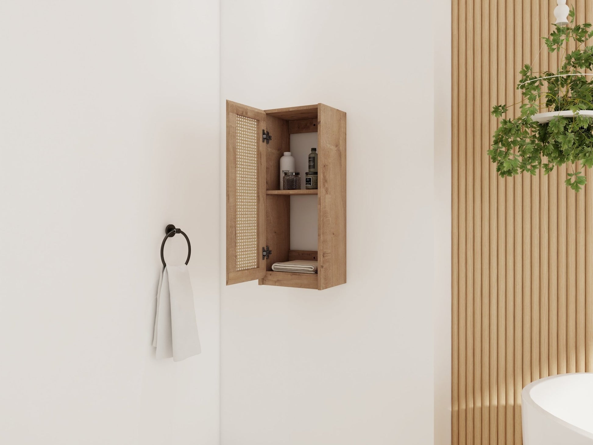 12' Bathroom Side Cabinet,Soft Close Doors,Float Mounting Design,(KD - Packing) - 1st Choice Furniture Direct