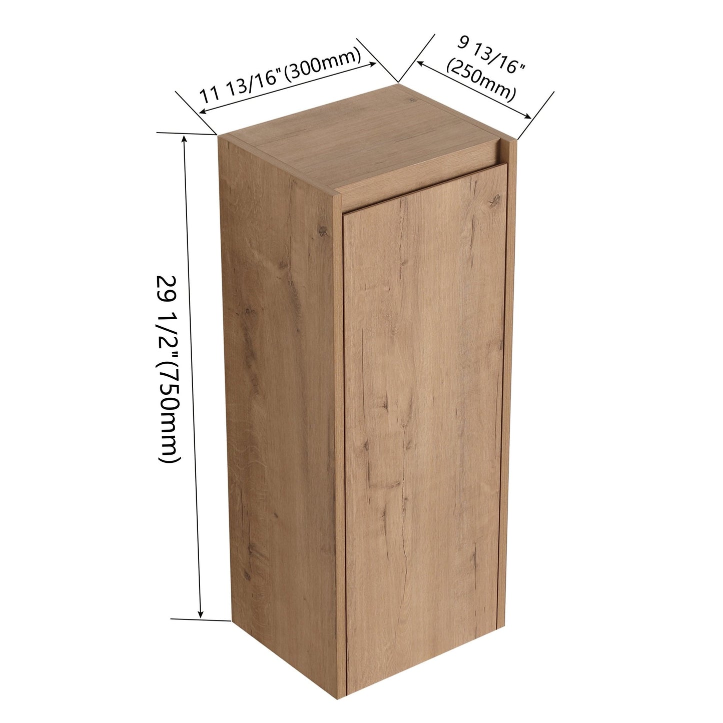 12' Bathroom Side Cabinet,Soft Close Doors,Float Mounting Design,(KD - Packing) - 1st Choice Furniture Direct