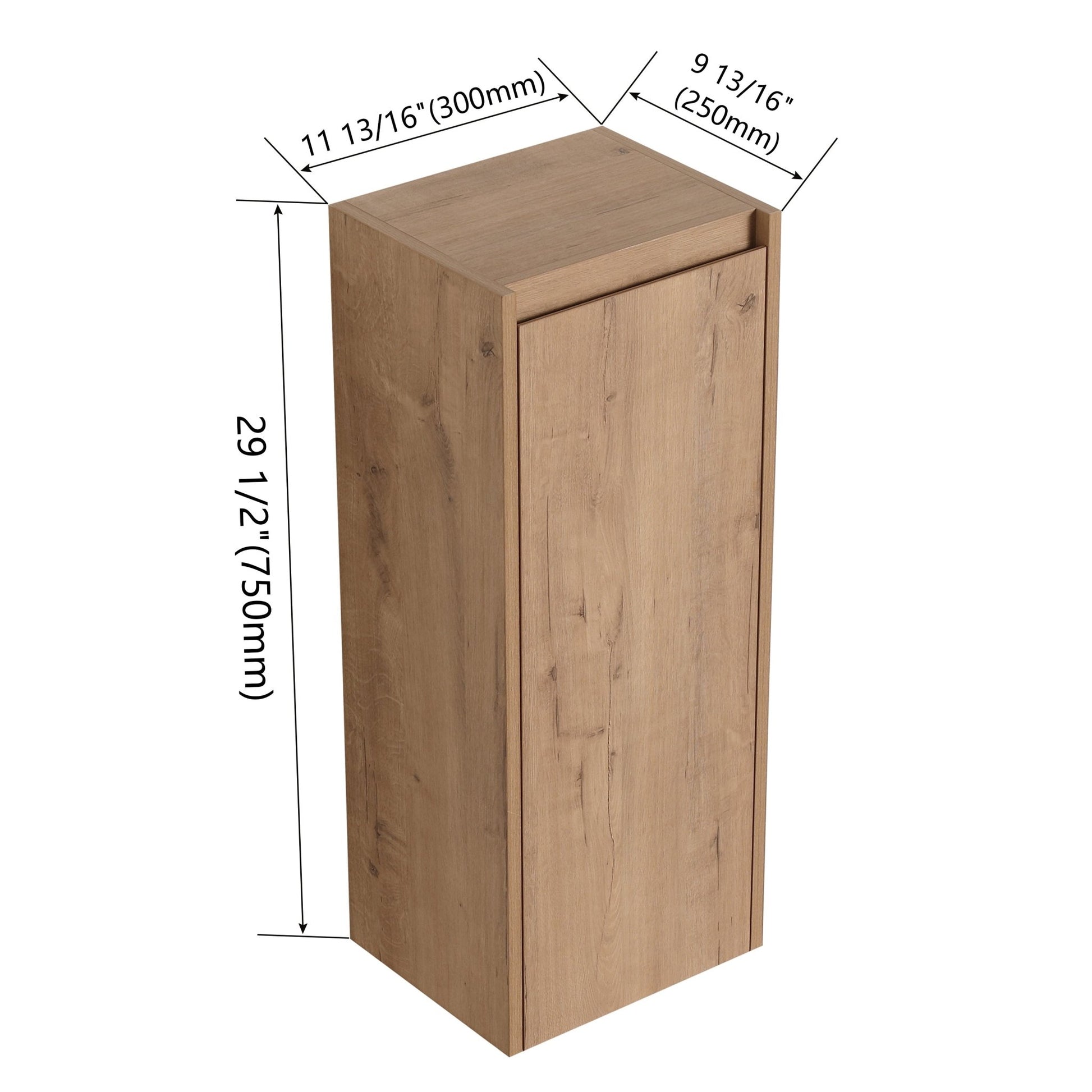 12' Bathroom Side Cabinet,Soft Close Doors,Float Mounting Design,(KD - Packing) - 1st Choice Furniture Direct