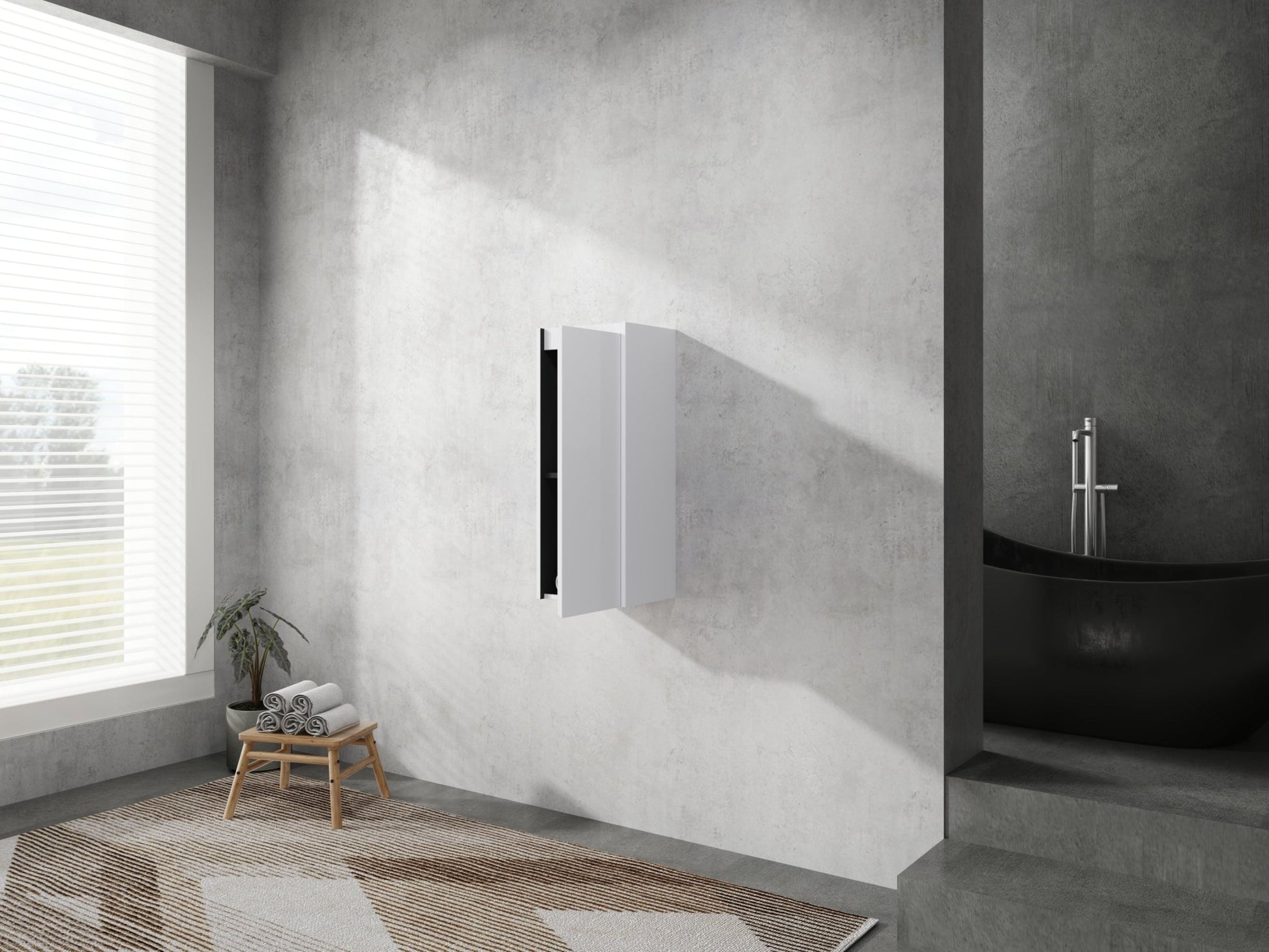 12' Bathroom Side Cabinet,Soft Close Doors,Float Mounting Design,(KD - Packing) - 1st Choice Furniture Direct