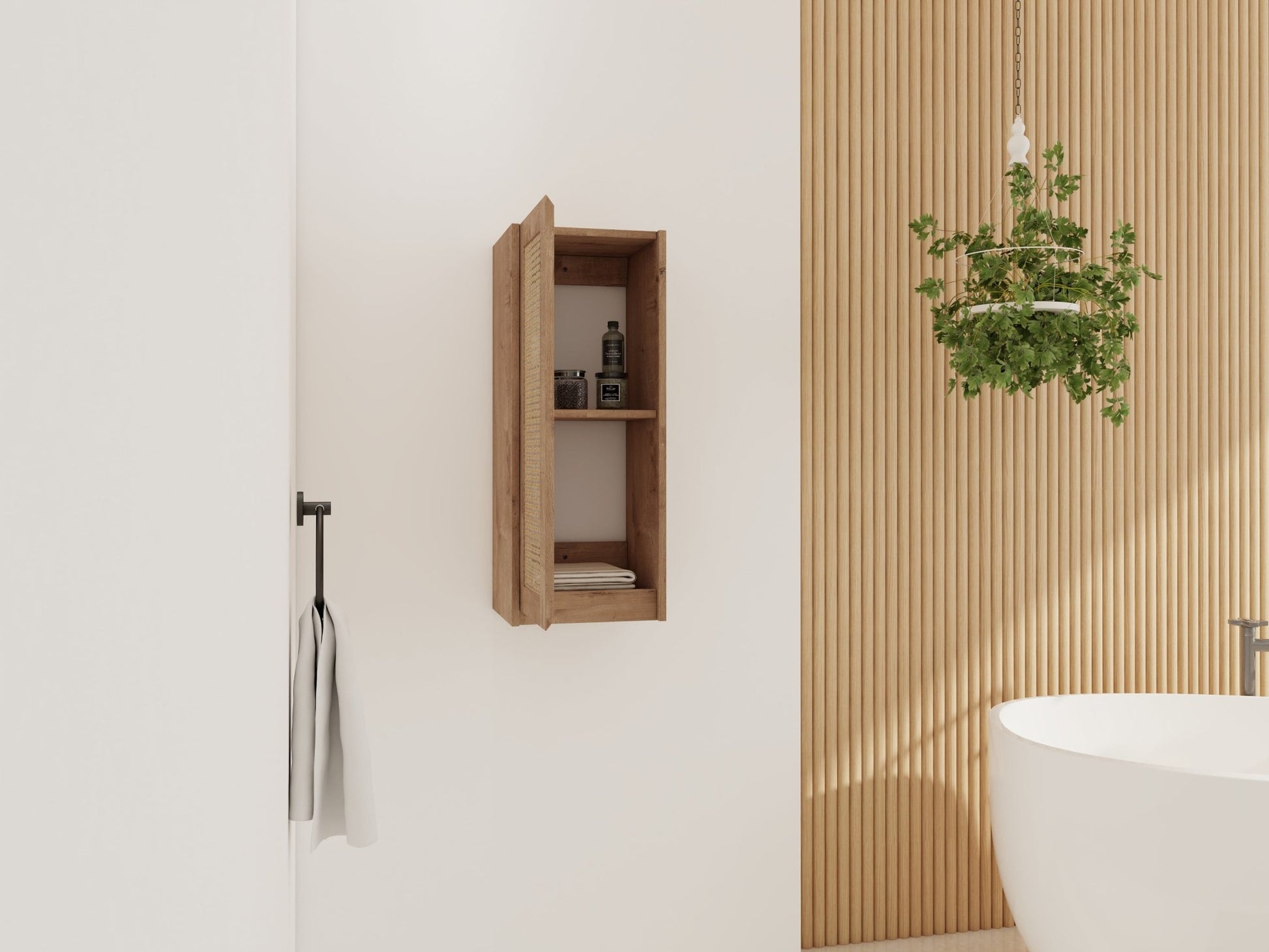 12' Bathroom Side Cabinet,Soft Close Doors,Float Mounting Design,(KD - Packing) - 1st Choice Furniture Direct