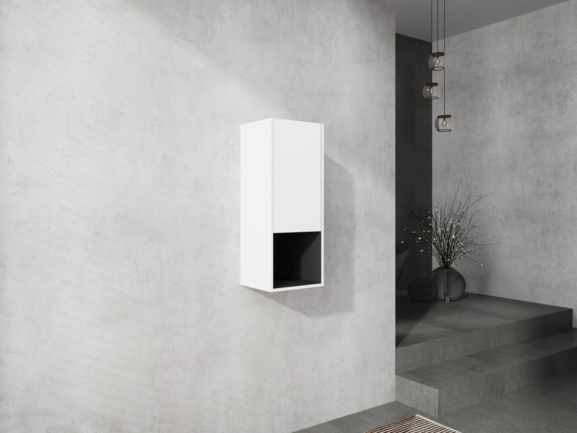12' Bathroom Side Cabinet,Soft Close Doors,Float Mounting Design,(KD - Packing) - 1st Choice Furniture Direct