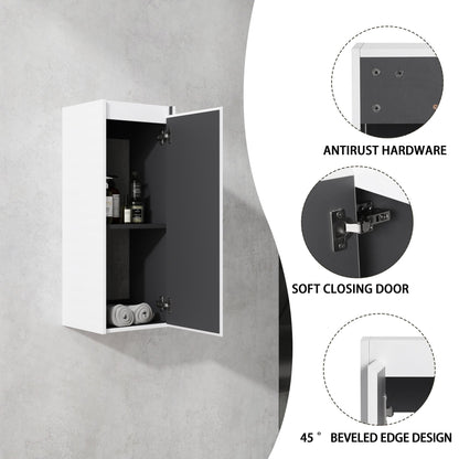 12' Bathroom Side Cabinet,Soft Close Doors,Float Mounting Design,(KD - Packing) - 1st Choice Furniture Direct