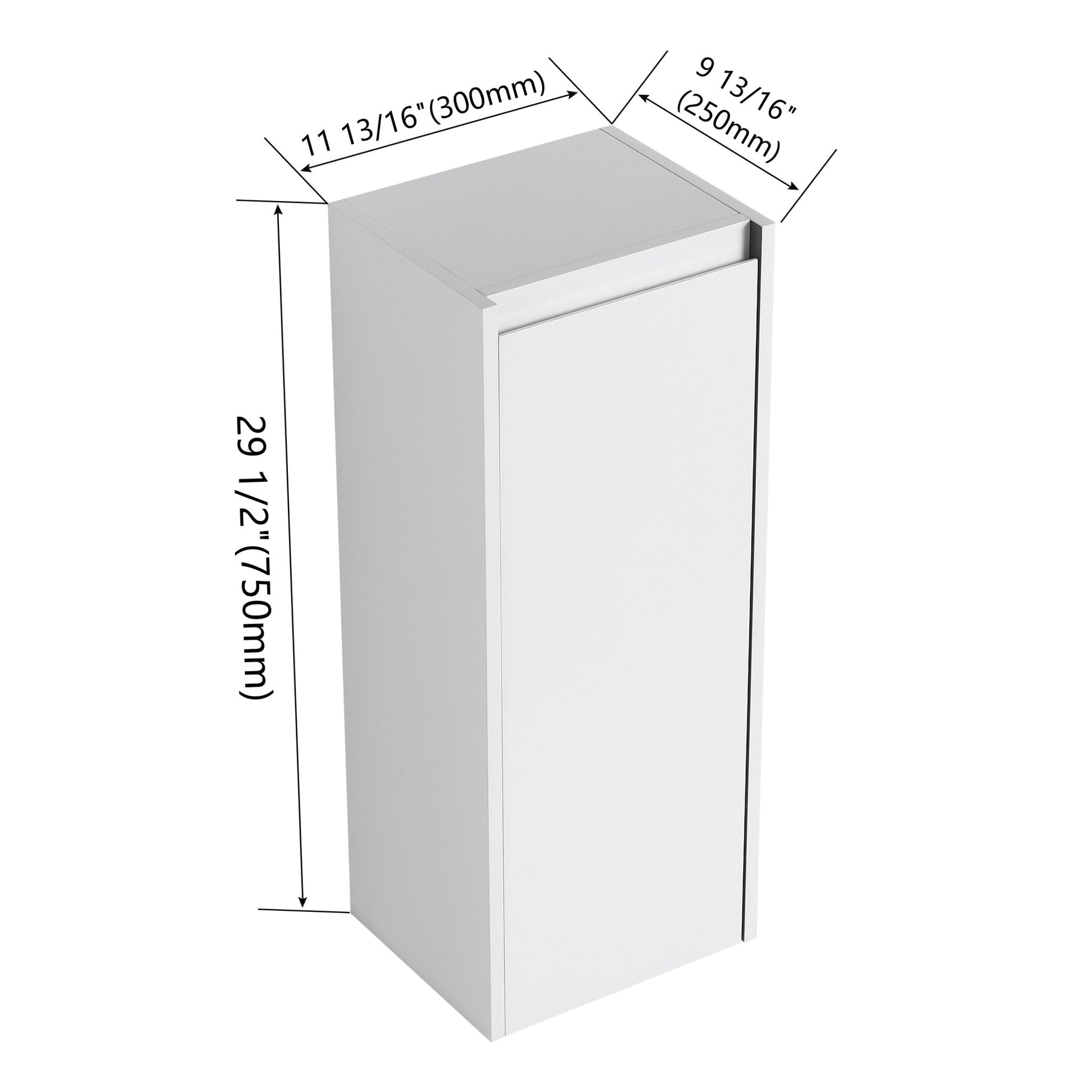 12' Bathroom Side Cabinet,Soft Close Doors,Float Mounting Design,(KD - Packing) - 1st Choice Furniture Direct