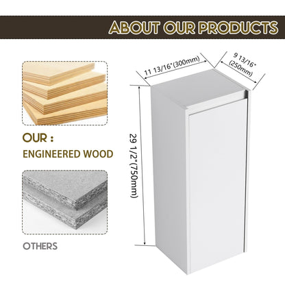 12' Bathroom Side Cabinet,Soft Close Doors,Float Mounting Design,(KD - Packing) - 1st Choice Furniture Direct