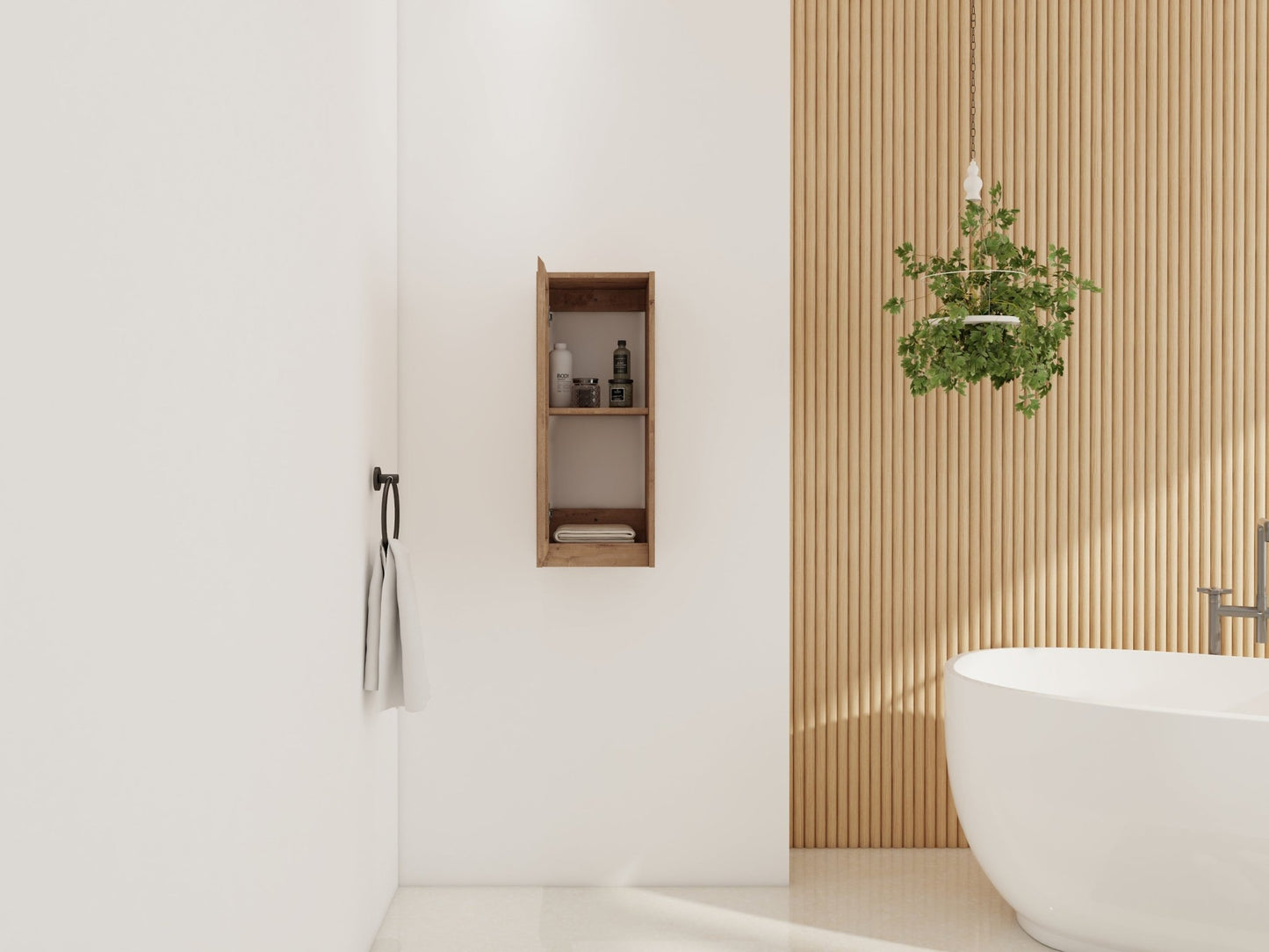 12' Bathroom Side Cabinet,Soft Close Doors,Float Mounting Design,(KD - Packing) - 1st Choice Furniture Direct