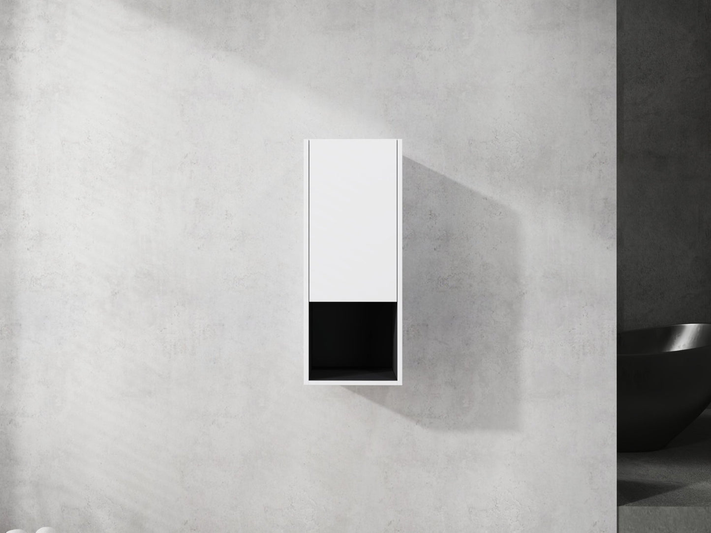 12' Bathroom Side Cabinet,Soft Close Doors,Float Mounting Design,(KD - Packing) - 1st Choice Furniture Direct