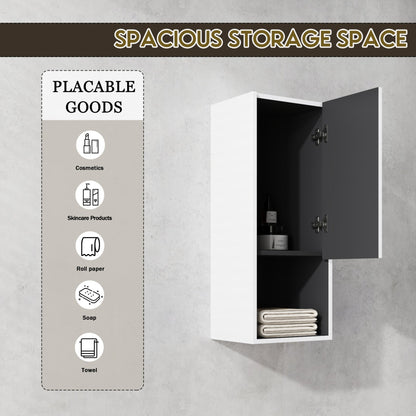 12' Bathroom Side Cabinet,Soft Close Doors,Float Mounting Design,(KD - Packing) - 1st Choice Furniture Direct