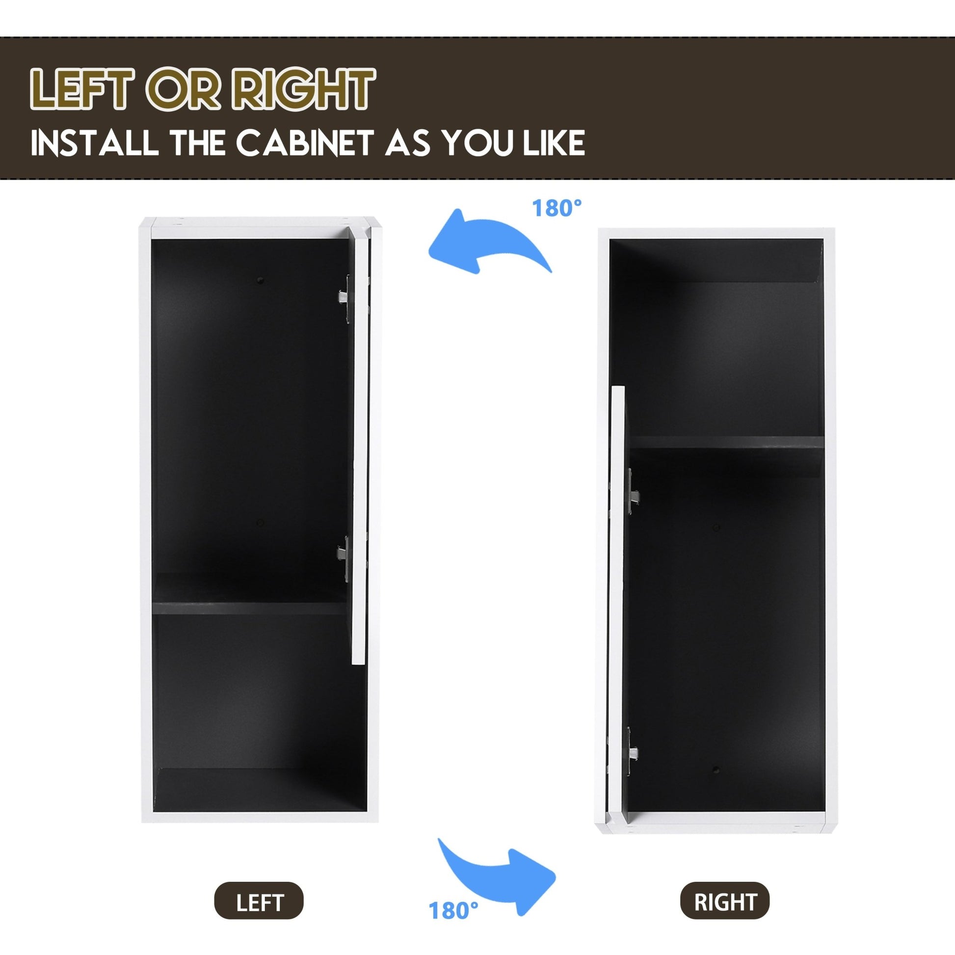 12' Bathroom Side Cabinet,Soft Close Doors,Float Mounting Design,(KD - Packing) - 1st Choice Furniture Direct