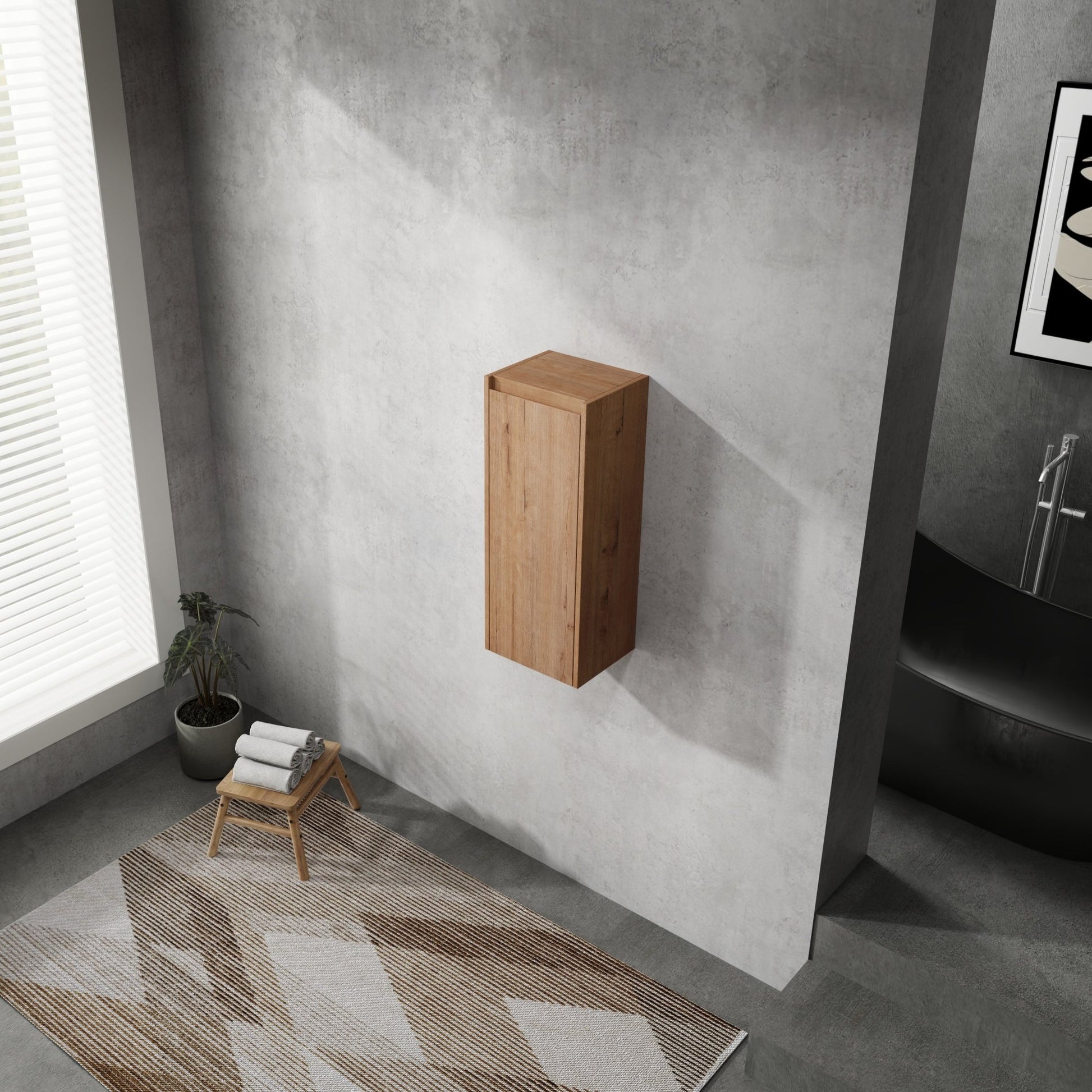 12' Bathroom Side Cabinet,Soft Close Doors,Float Mounting Design,(KD - Packing) - 1st Choice Furniture Direct