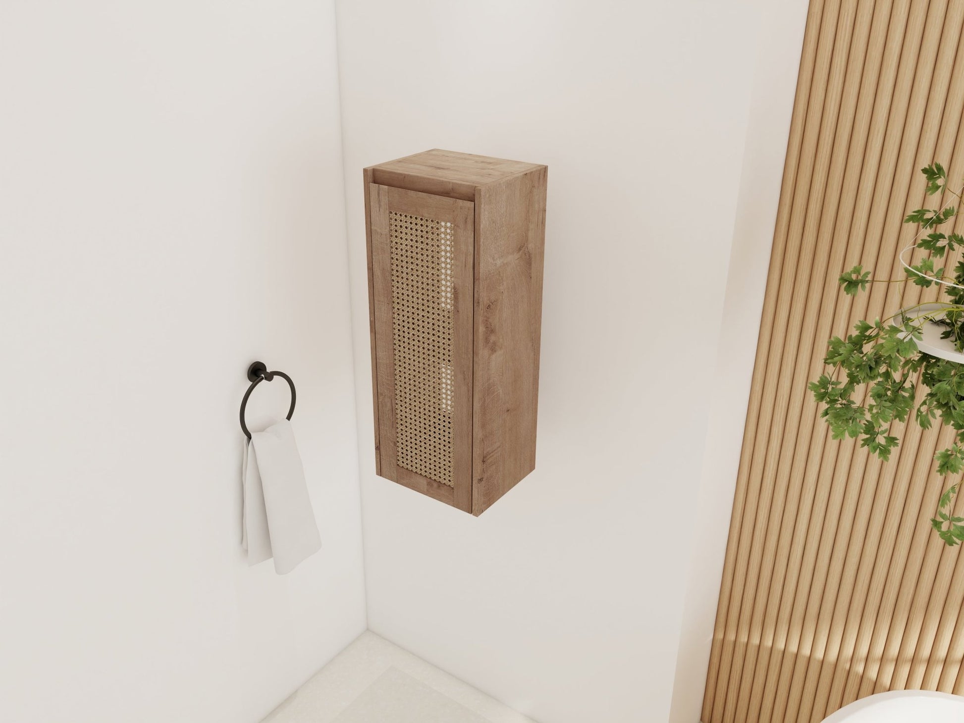 12' Bathroom Side Cabinet,Soft Close Doors,Float Mounting Design,(KD - Packing) - 1st Choice Furniture Direct