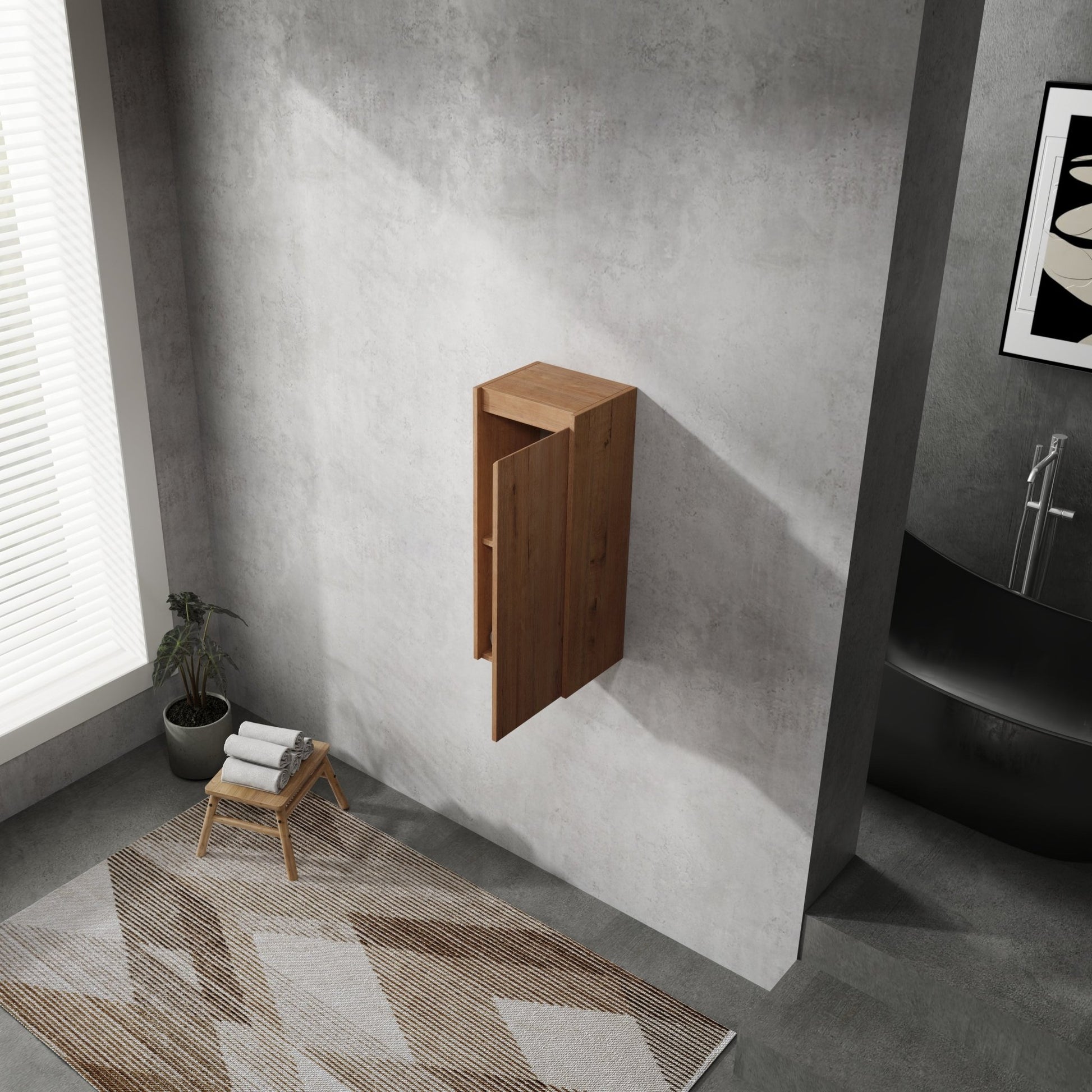 12' Bathroom Side Cabinet,Soft Close Doors,Float Mounting Design,(KD - Packing) - 1st Choice Furniture Direct