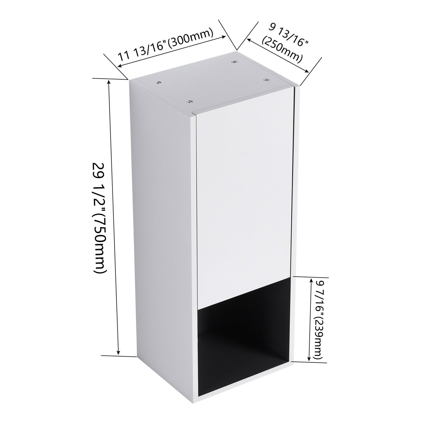 12' Bathroom Side Cabinet,Soft Close Doors,Float Mounting Design,(KD - Packing) - 1st Choice Furniture Direct