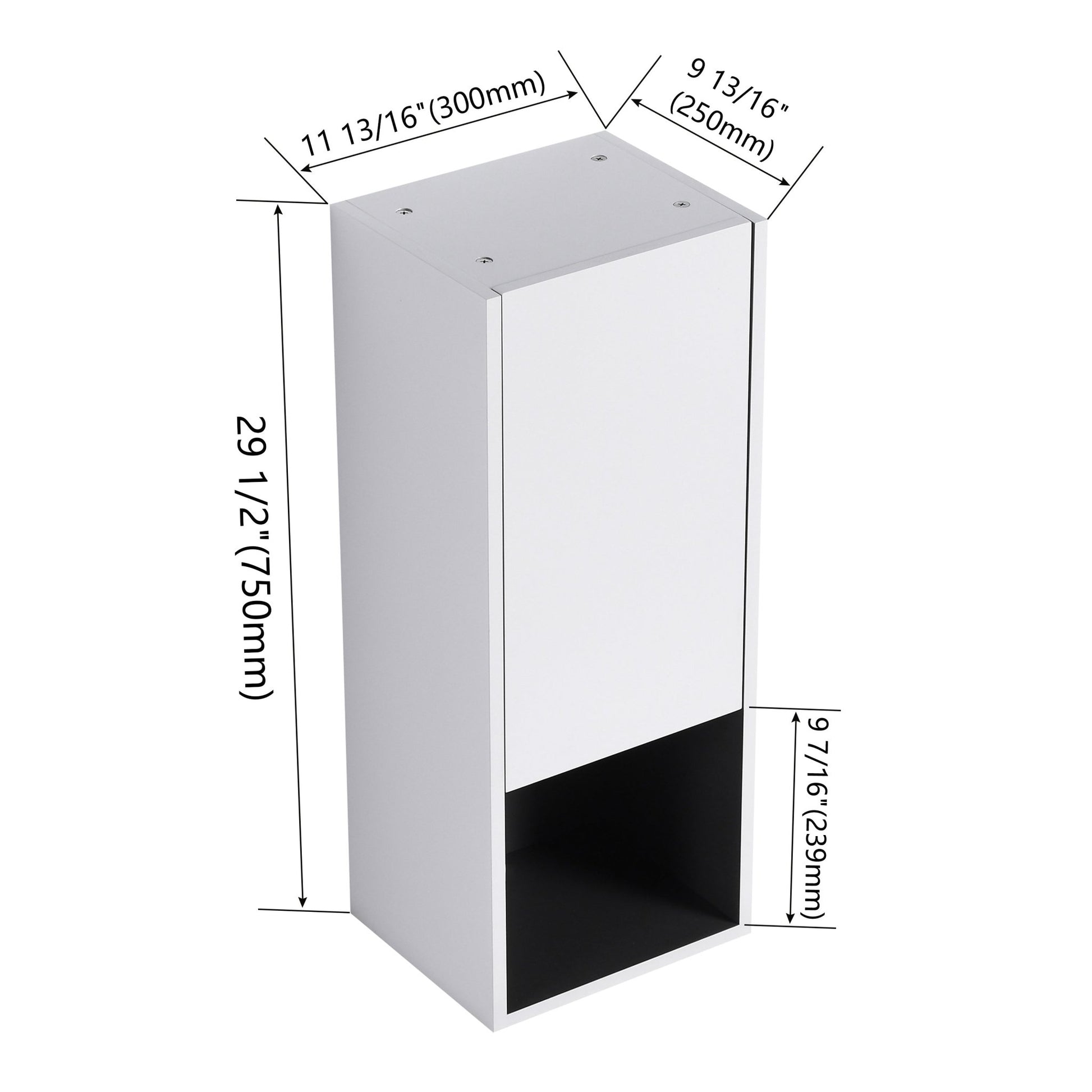 12' Bathroom Side Cabinet,Soft Close Doors,Float Mounting Design,(KD - Packing) - 1st Choice Furniture Direct