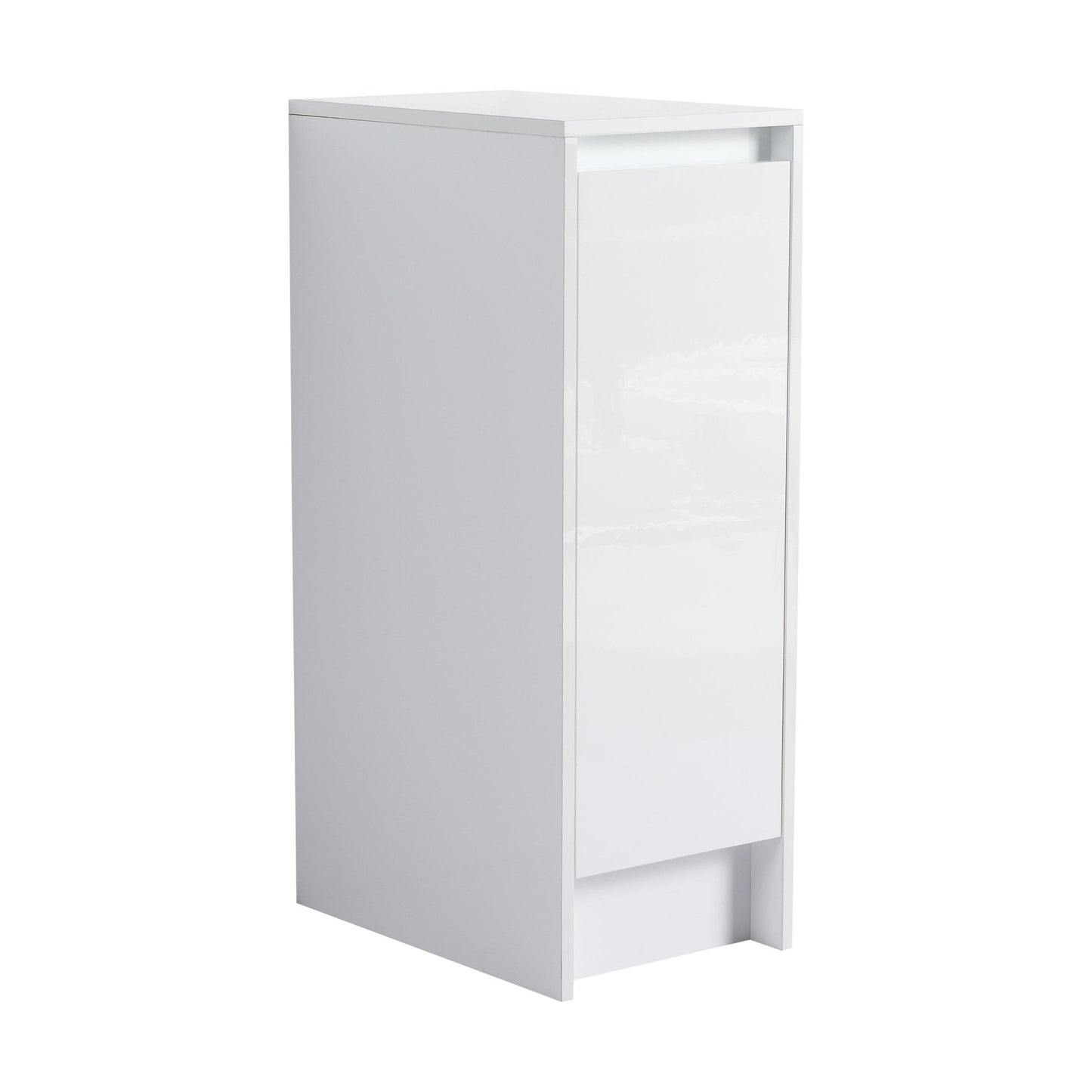 12' freestanding Bathroom Storage Cabinet, Soft Close Doors, Glossy White,(KD - Packing) - 1st Choice Furniture Direct