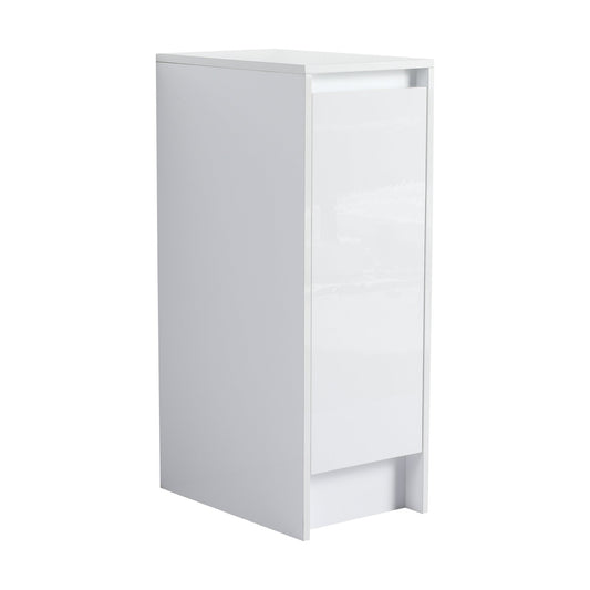 12' freestanding Bathroom Storage Cabinet, Soft Close Doors, Glossy White,(KD - Packing) - 1st Choice Furniture Direct