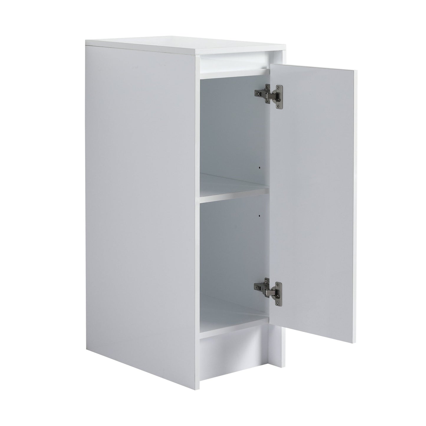 12' freestanding Bathroom Storage Cabinet, Soft Close Doors, Glossy White,(KD - Packing) - 1st Choice Furniture Direct