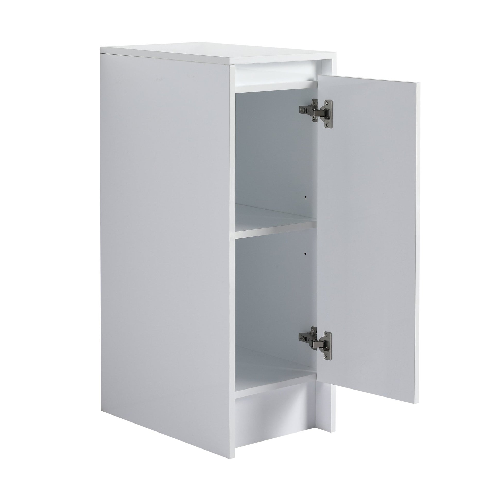 12' freestanding Bathroom Storage Cabinet, Soft Close Doors, Glossy White,(KD - Packing) - 1st Choice Furniture Direct