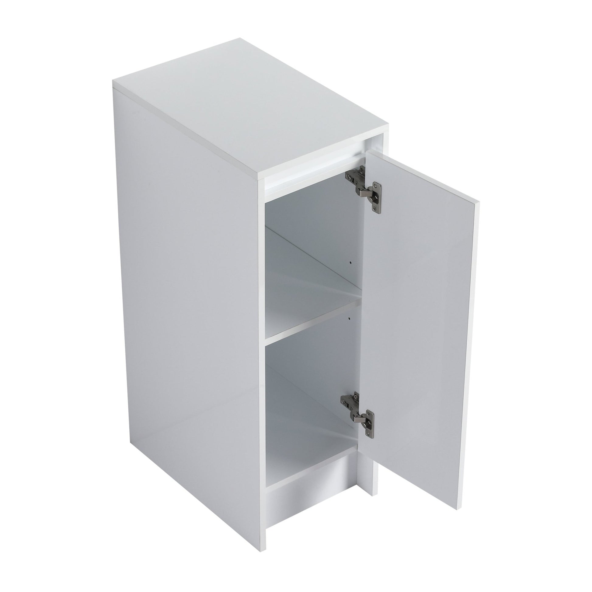 12' freestanding Bathroom Storage Cabinet, Soft Close Doors, Glossy White,(KD - Packing) - 1st Choice Furniture Direct