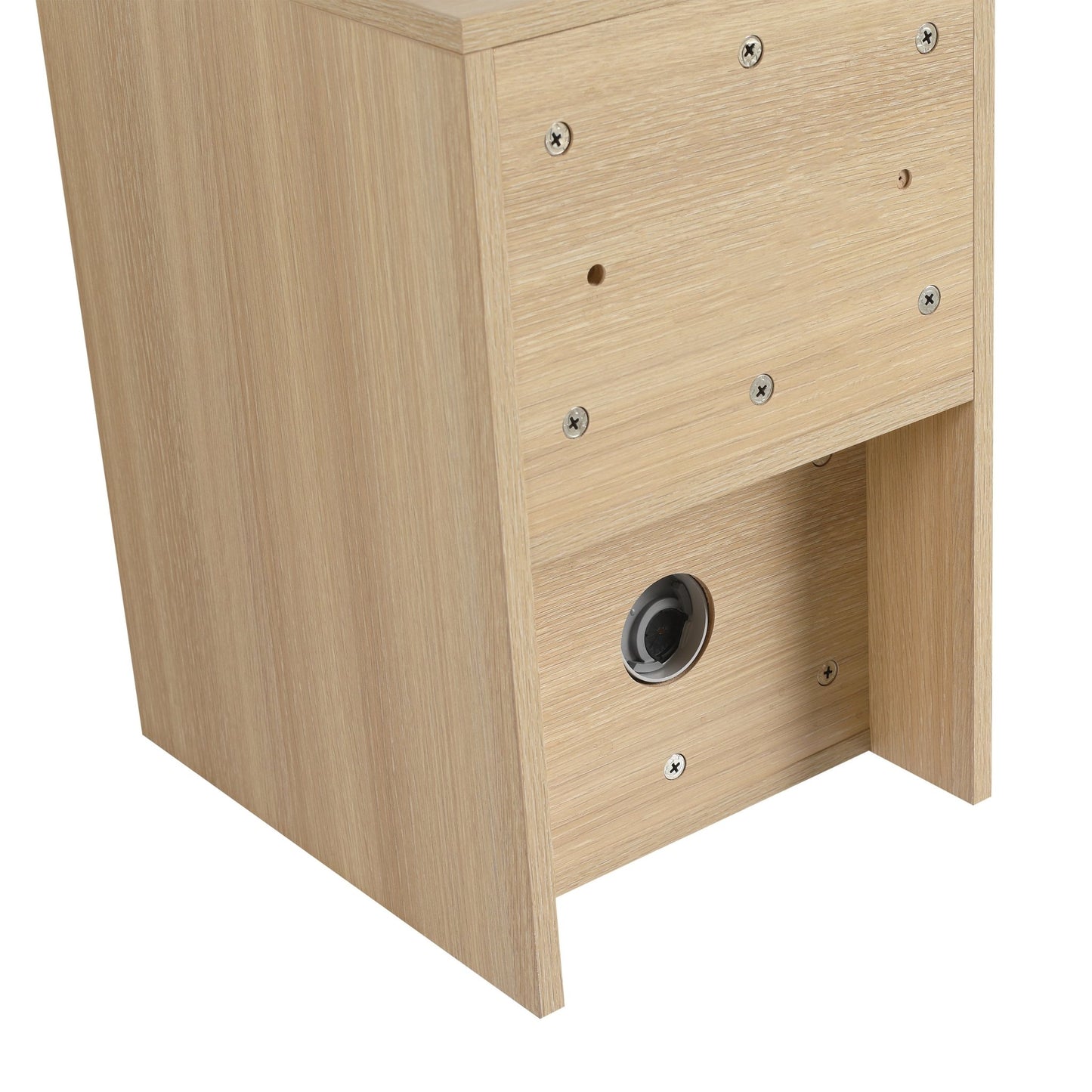 12 Inch Small Wall Mounted Storage Shelves, Bathroom Storage, Plywood, American White Oak - 1st Choice Furniture Direct