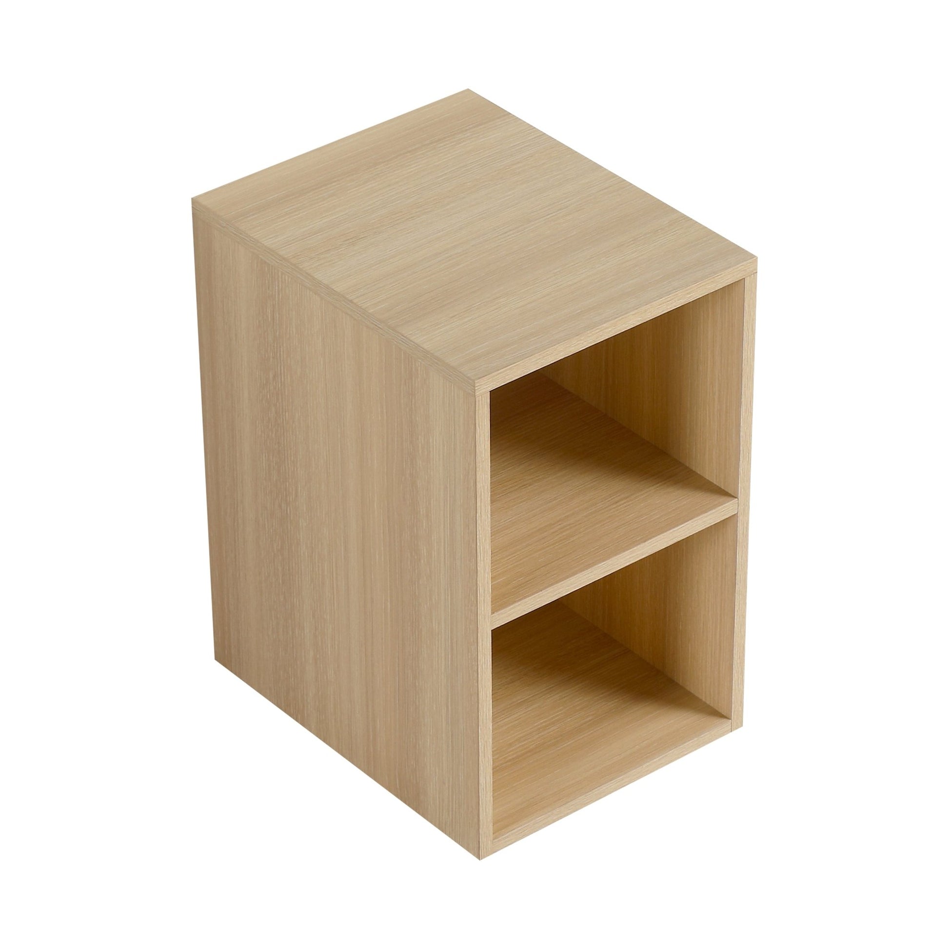 12 Inch Small Wall Mounted Storage Shelves, Bathroom Storage, Plywood, American White Oak - 1st Choice Furniture Direct