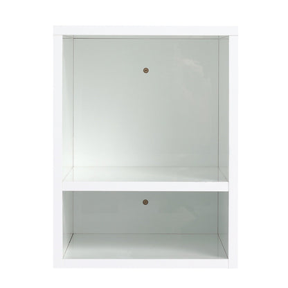 12 Inch Small Wall Mounted Storage Shelves, Suitable For Small Bathroom, Glossy White - 1st Choice Furniture Direct