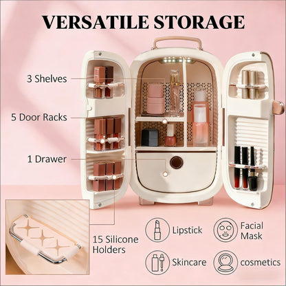 12L Skincare Mini Fridge | Makeup Refrigerator with LED Display - 1st Choice Furniture Direct