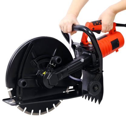 14” Electric Concrete Cut - Off Saw with Water Line | Wet/Dry Cutter with Diamond Blade (15 Amp) - 1st Choice Furniture Direct