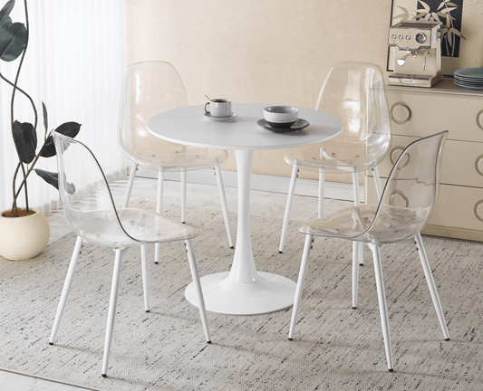 1+4 for 5pcs dining set,1table+4chair, Round Marble-Patterned Pub Table for Home Bar & Kitchen - 1st Choice Furniture Direct