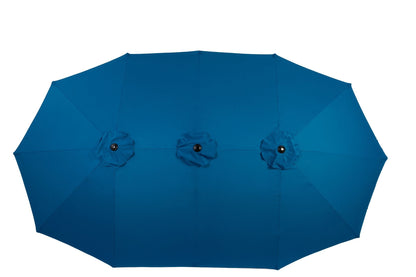 14.8 Ft Double Sided Outdoor Umbrella Rectangular Large with Crank ( Dark blue )(No Base) - 1st Choice Furniture Direct