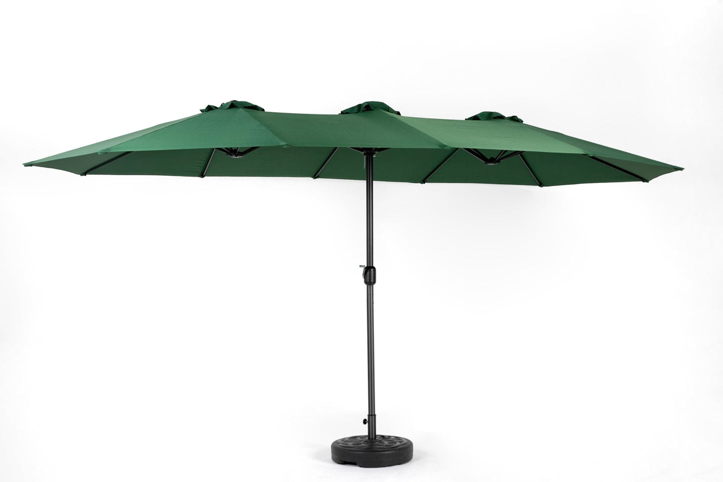 14.8 Ft Double Sided Outdoor Umbrella Rectangular Large with Crank ( Dark green)(No Base) - 1st Choice Furniture Direct