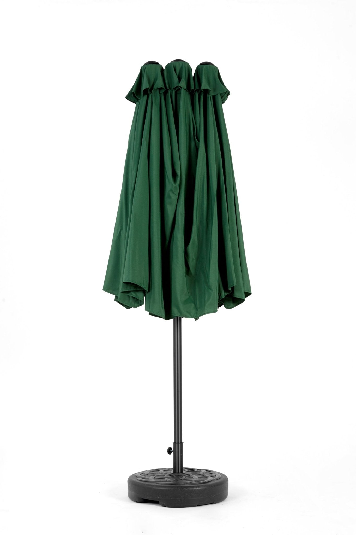 14.8 Ft Double Sided Outdoor Umbrella Rectangular Large with Crank ( Dark green)(No Base) - 1st Choice Furniture Direct