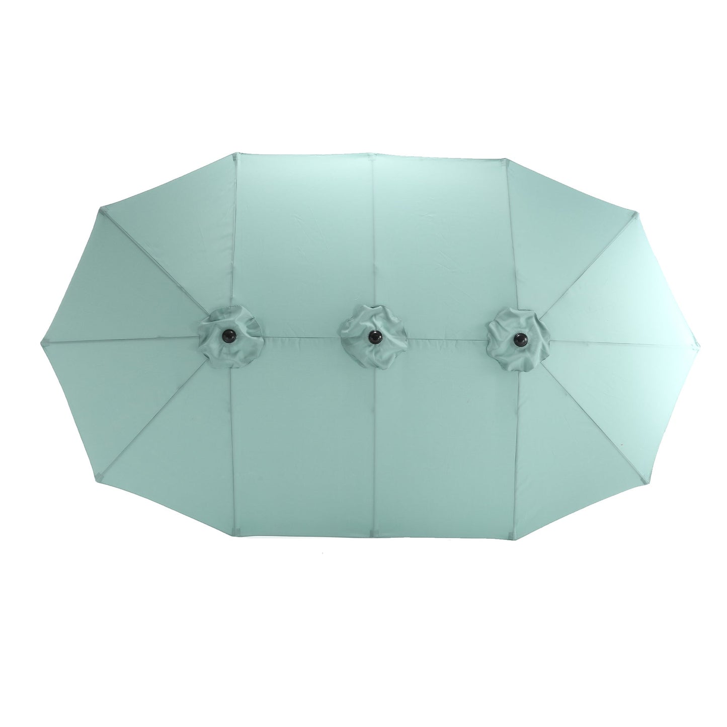 14.8 Ft Double Sided Outdoor Umbrella Rectangular Large with Crank ( Light green )(No Base) - 1st Choice Furniture Direct