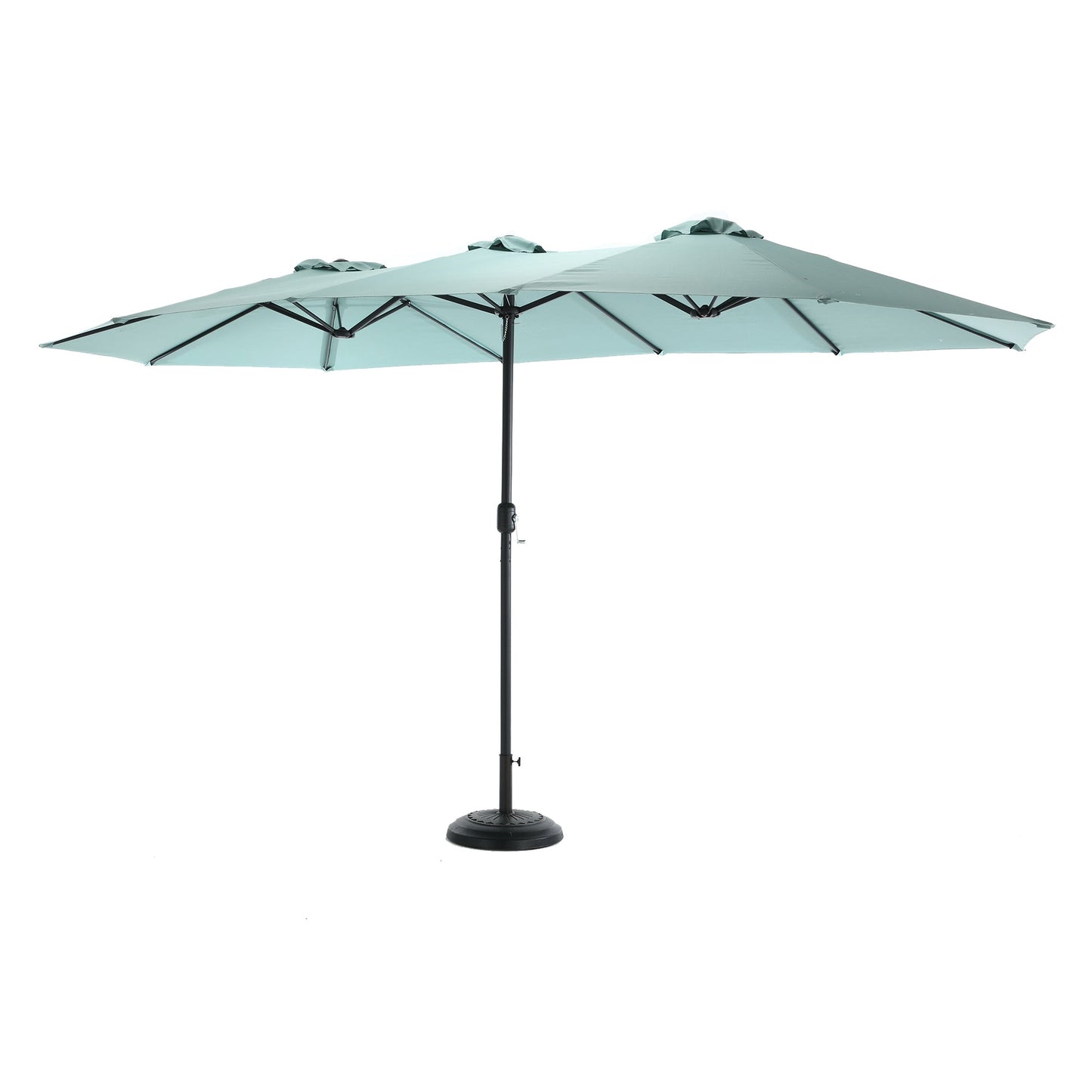 14.8 Ft Double Sided Outdoor Umbrella Rectangular Large with Crank ( Light green )(No Base) - 1st Choice Furniture Direct