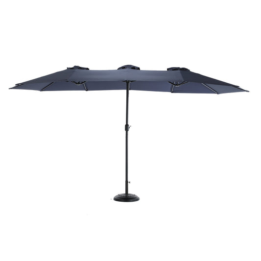 14.8 Ft Double Sided Outdoor Umbrella Rectangular Large with Crank ( Navy blue )(No Base) - 1st Choice Furniture Direct