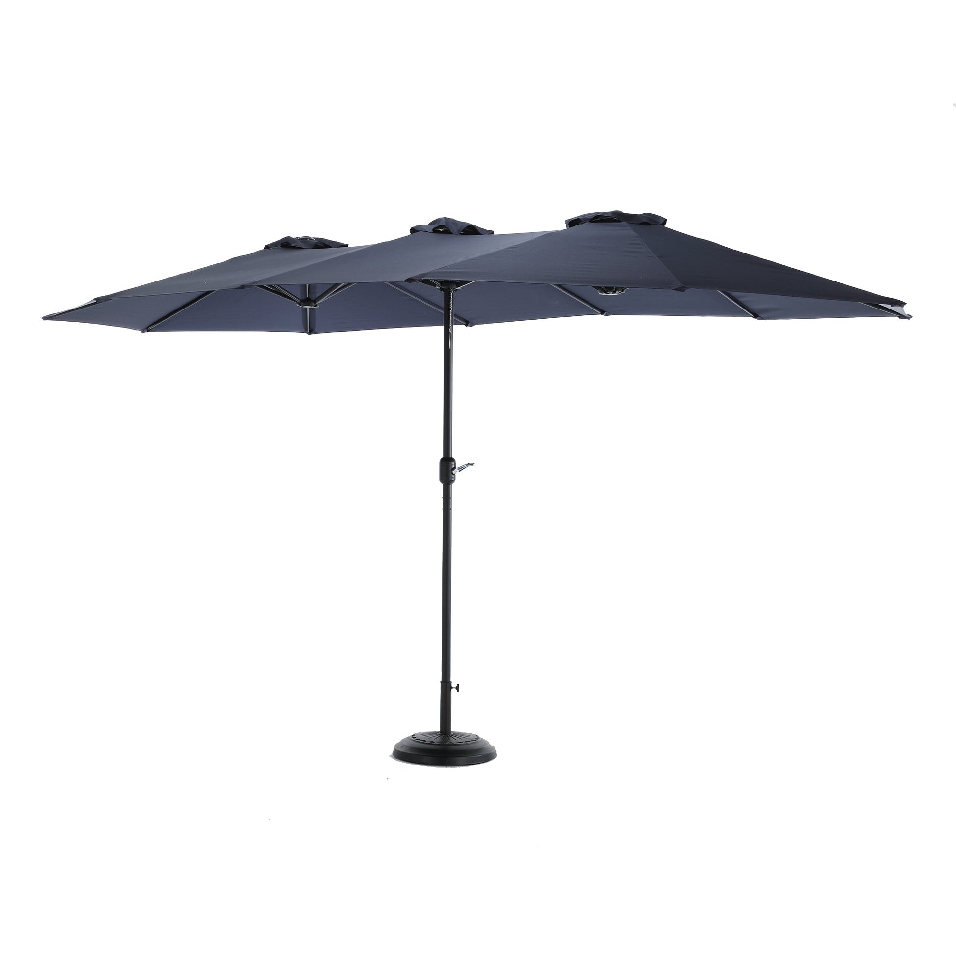 14.8 Ft Double Sided Outdoor Umbrella Rectangular Large with Crank ( Navy blue )(No Base) - 1st Choice Furniture Direct