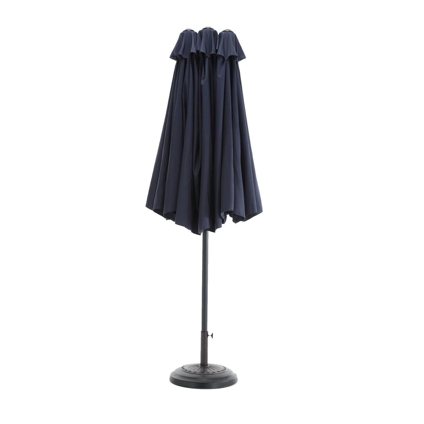 14.8 Ft Double Sided Outdoor Umbrella Rectangular Large with Crank ( Navy blue )(No Base) - 1st Choice Furniture Direct