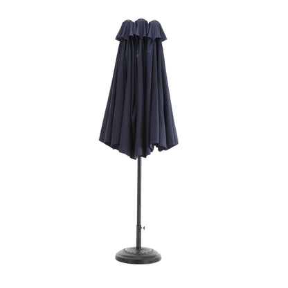 14.8 Ft Double Sided Outdoor Umbrella Rectangular Large with Crank ( Navy blue )(No Base) - 1st Choice Furniture Direct