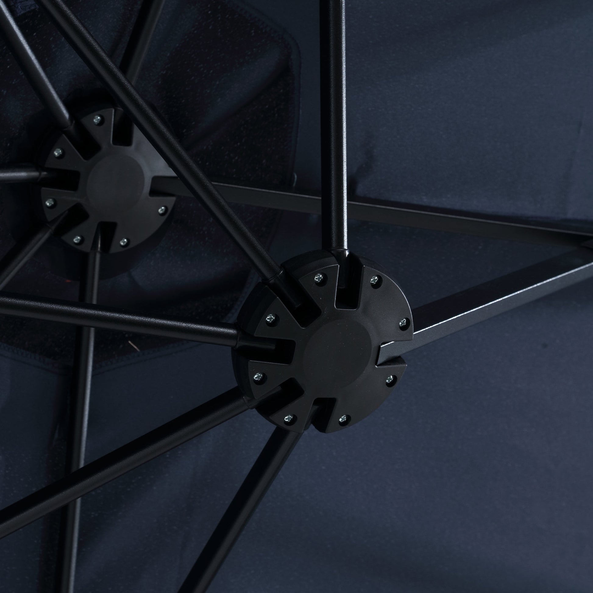 14.8 Ft Double Sided Outdoor Umbrella Rectangular Large with Crank ( Navy blue )(No Base) - 1st Choice Furniture Direct