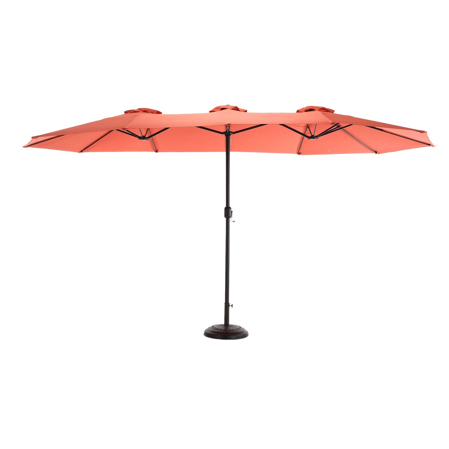 14.8 Ft Double Sided Outdoor Umbrella Rectangular Large with Crank ( Orange )(No Base) - 1st Choice Furniture Direct