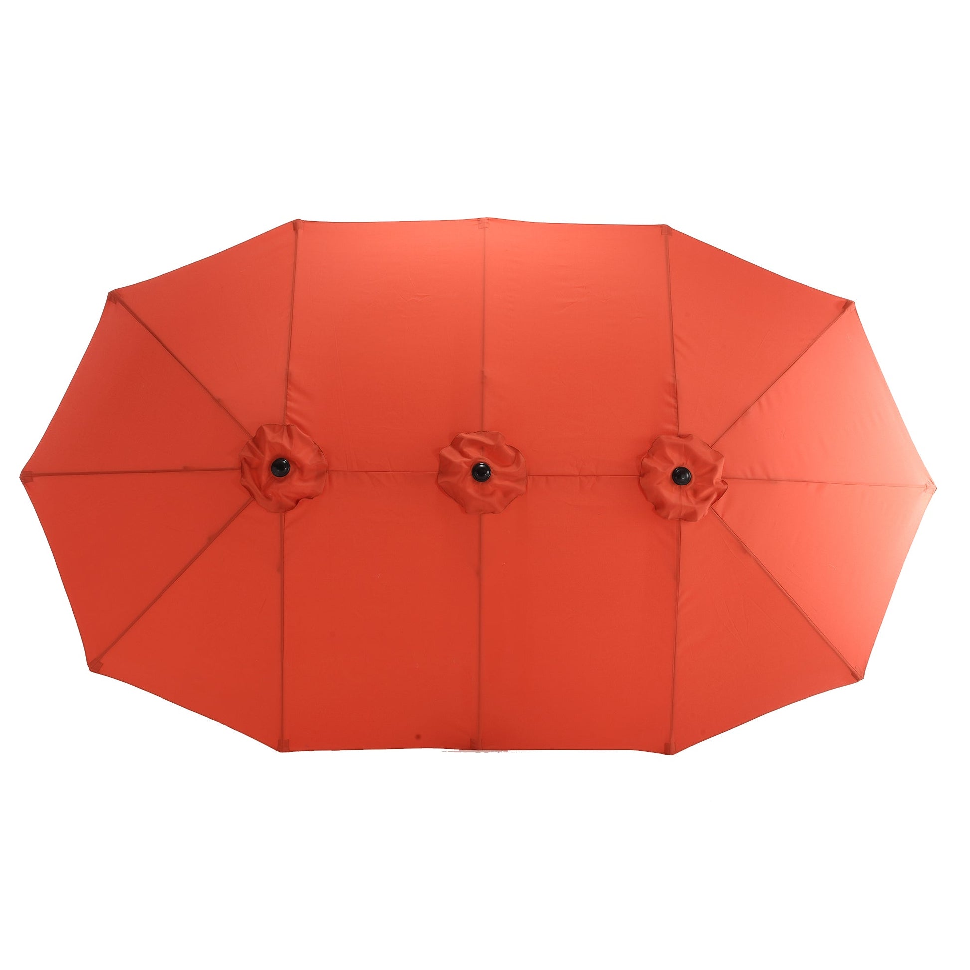 14.8 Ft Double Sided Outdoor Umbrella Rectangular Large with Crank ( Orange )(No Base) - 1st Choice Furniture Direct