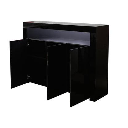 1st Choice Modern Sideboard Storage Cabinet Black High Gloss