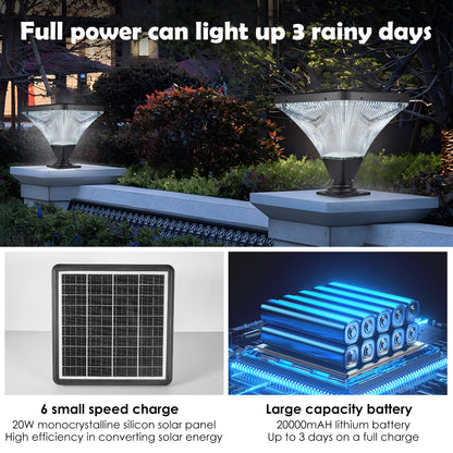 15' Black Outdoor Post Light - LED with Remote Control, Dimmable, Timer Function, Weatherproof for Yard, Garden, Pathway (1 - Pack) - 1st Choice Furniture Direct