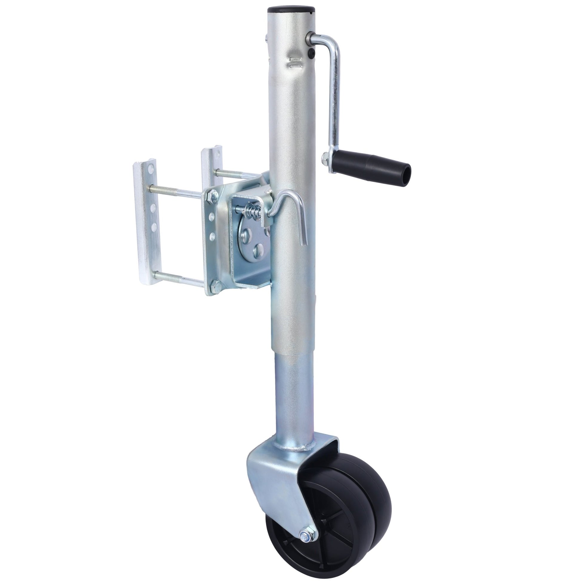1500lbs Trailer Jack with Double Wheel, Adjustable 12' Lift Travel, Boat On for Boat RV Utility, Swivel Tongue Towing Dual Wheel - 1st Choice Furniture Direct