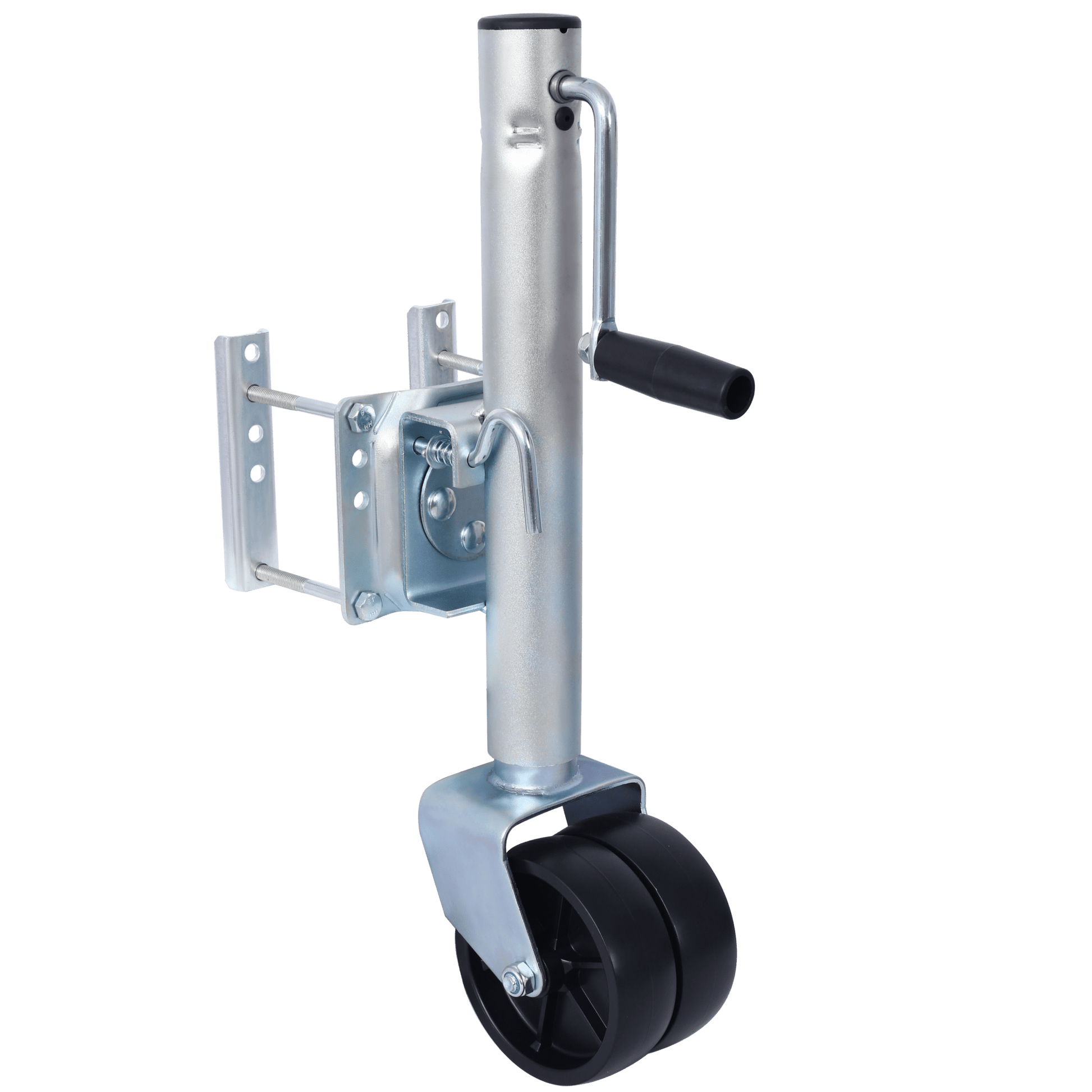 1500lbs Trailer Jack with Double Wheel, Adjustable 12' Lift Travel, Boat On for Boat RV Utility, Swivel Tongue Towing Dual Wheel - 1st Choice Furniture Direct