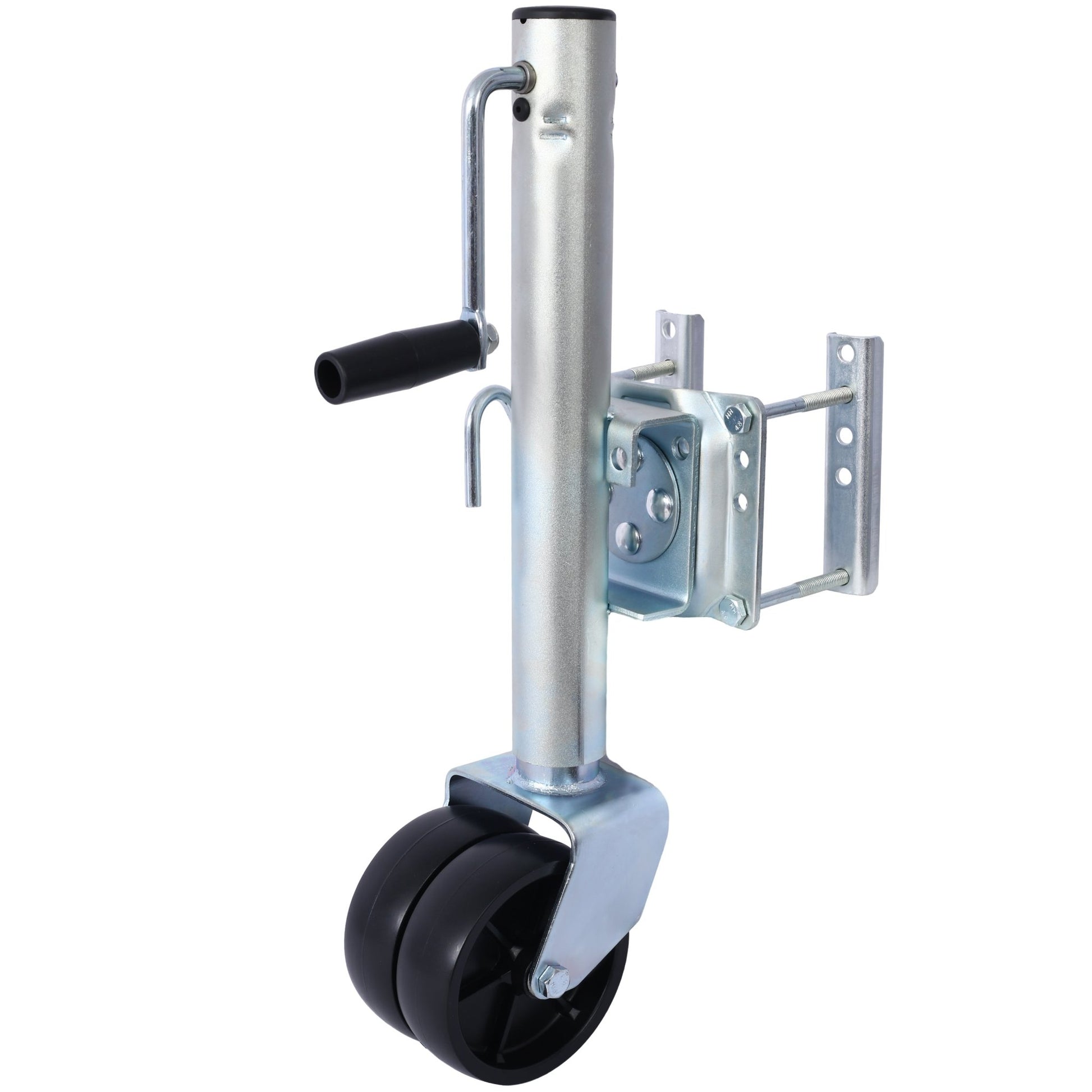 1500lbs Trailer Jack with Double Wheel, Adjustable 12' Lift Travel, Boat On for Boat RV Utility, Swivel Tongue Towing Dual Wheel - 1st Choice Furniture Direct