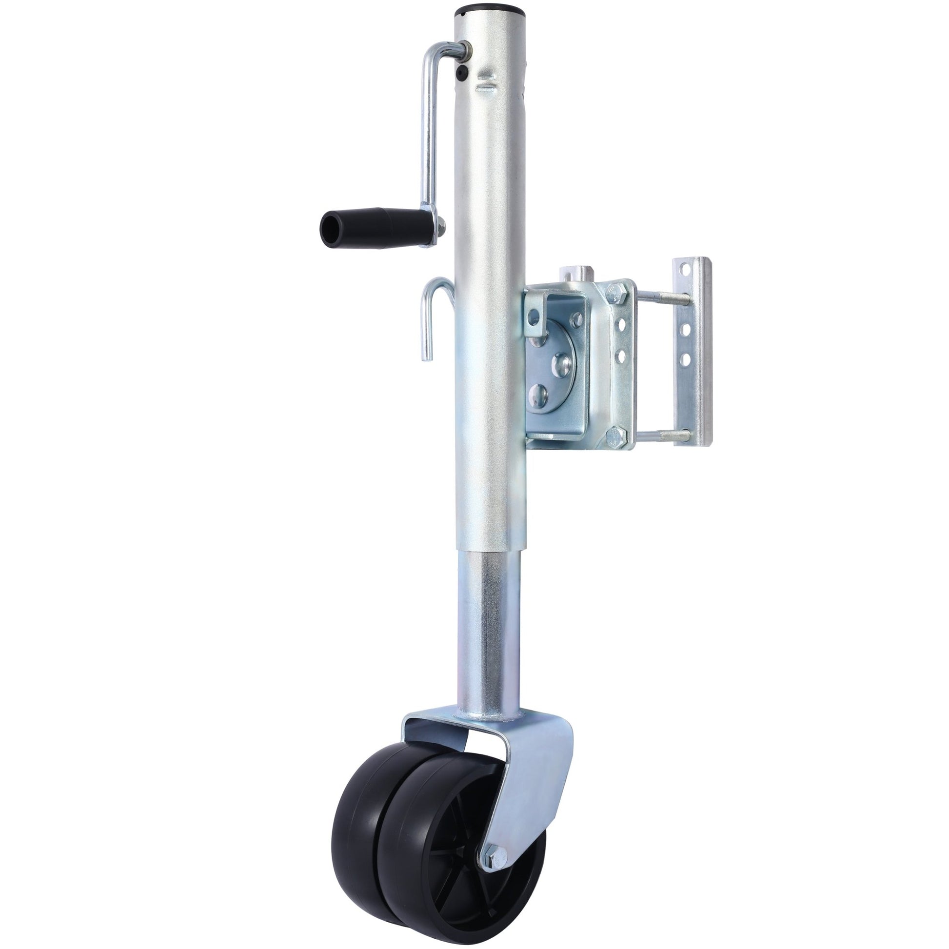 1500lbs Trailer Jack with Double Wheel, Adjustable 12' Lift Travel, Boat On for Boat RV Utility, Swivel Tongue Towing Dual Wheel - 1st Choice Furniture Direct