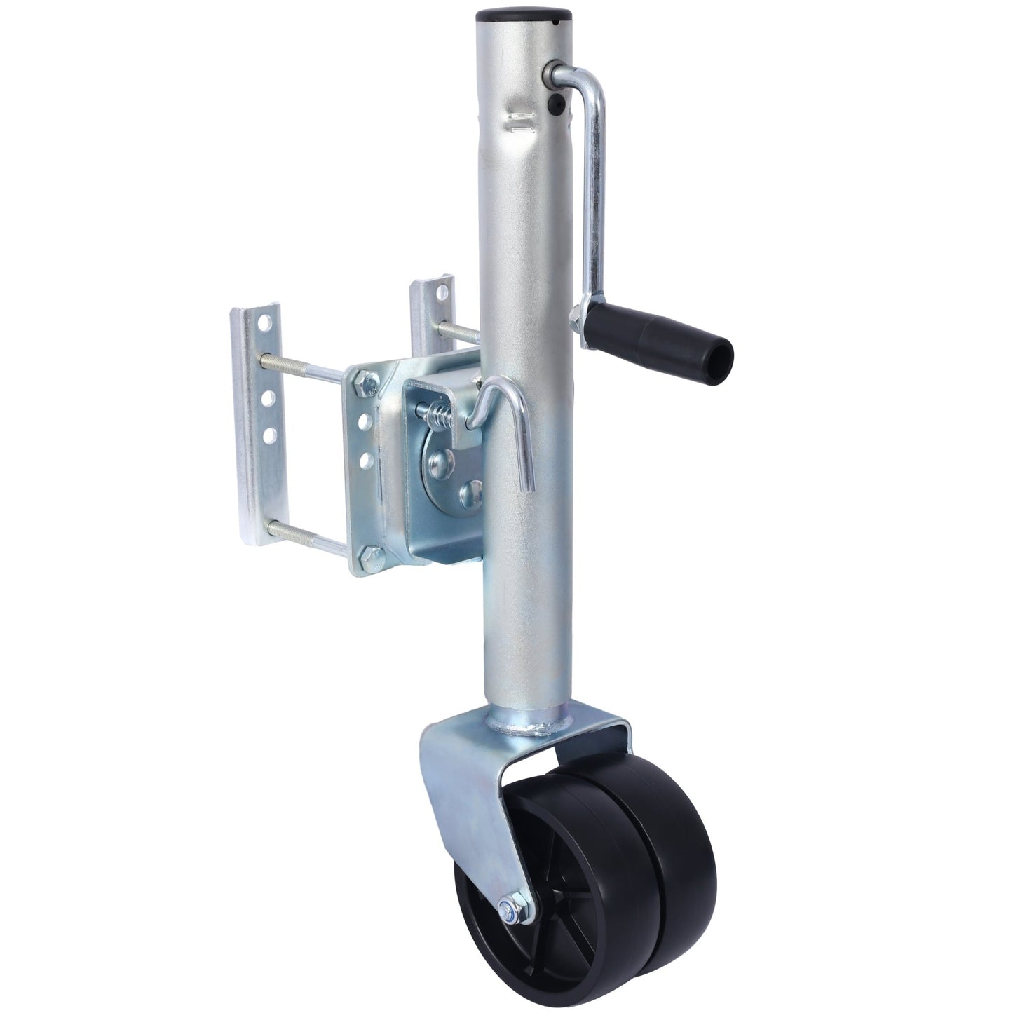 1500lbs Trailer Jack with Double Wheel, Adjustable 12' Lift Travel, Boat On for Boat RV Utility, Swivel Tongue Towing Dual Wheel - 1st Choice Furniture Direct